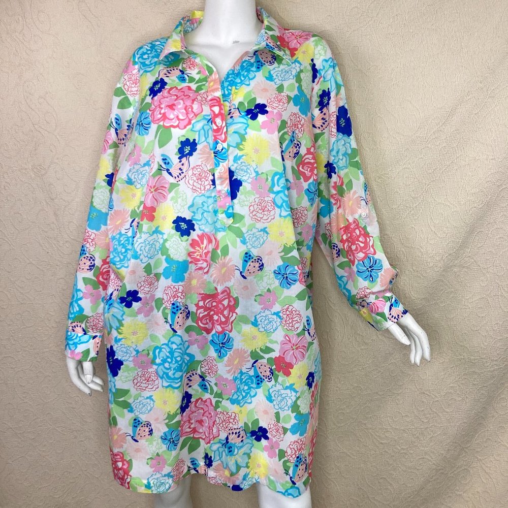 Talbots Coverup Floral Tunic 2X